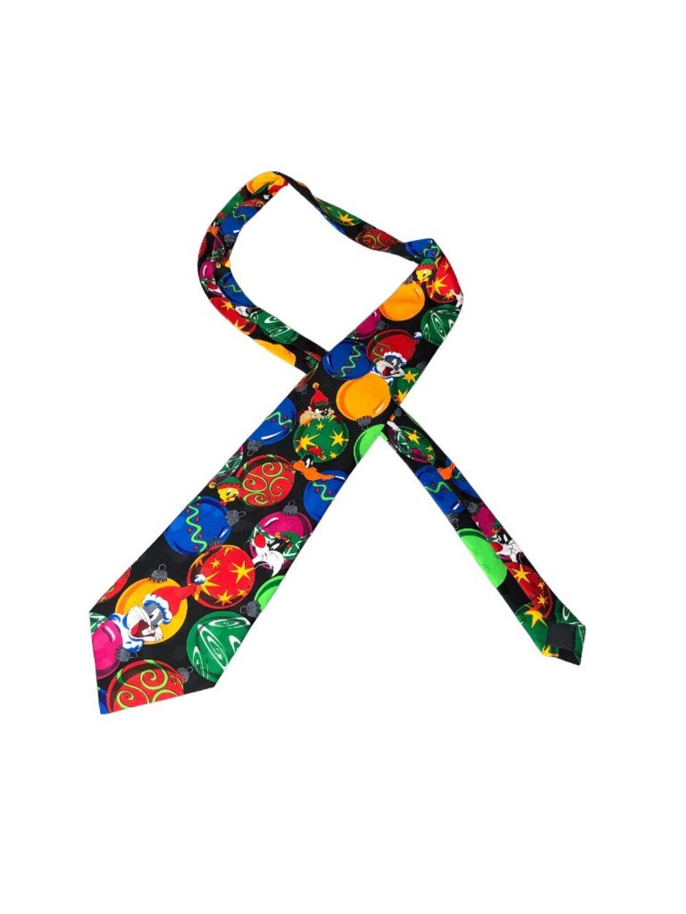 Looney Tunes Mania Bugs Bunny Christmas Mens Neck Tie Holiday Taz Tweety Bird